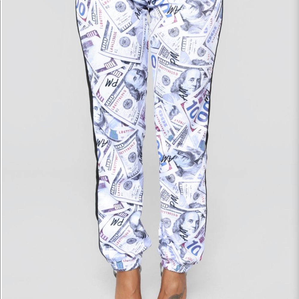 Fashion Nova Money print Joggers